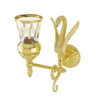 LUXOR Стакан настенный, хрусталь декор золото/золото