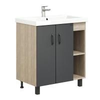 Тумба Onika Тимбер 80 напольная, серая мат./дуб сонома (ум. Фостер-80/Como-80)