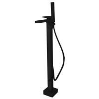 Fima Carlo Frattini Zeta Смеситель для ванны, напольный, с ручным душем, цвет: чёрный матовый