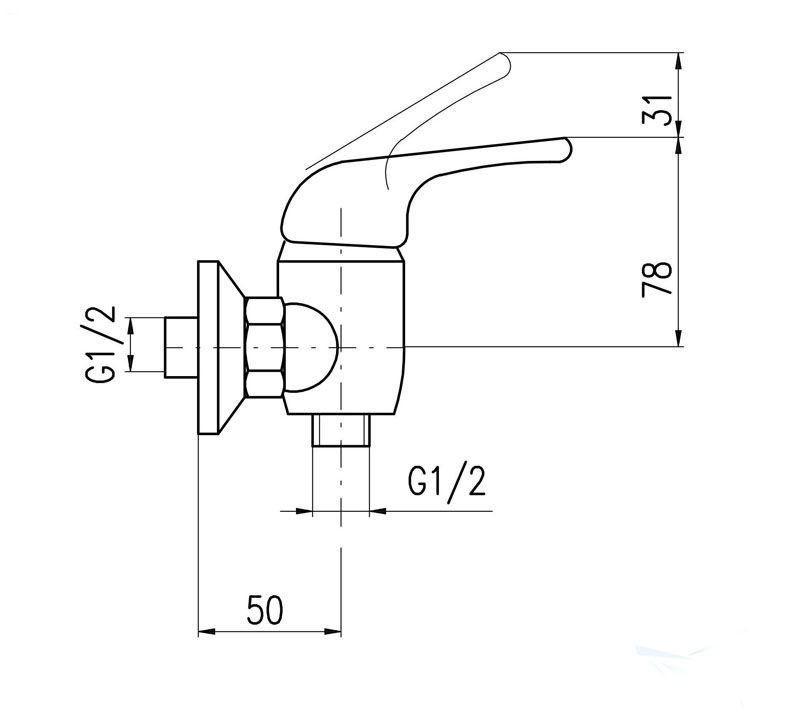 Смеситель для душа Rav Slezak Sazava SA380.5