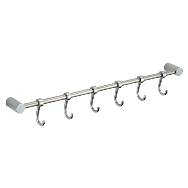 Планка с крючками Savol S-006206, хром