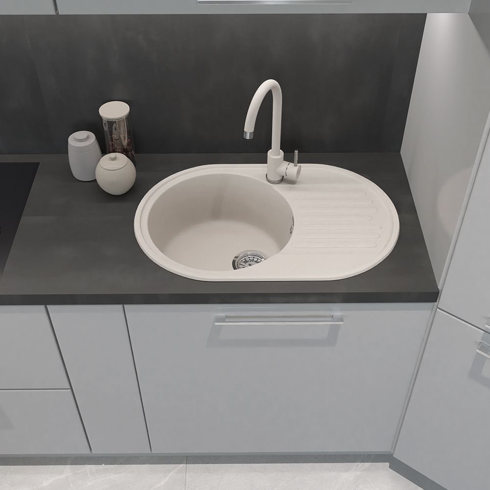 Смеситель для кухни GranFest Z-5410, белый