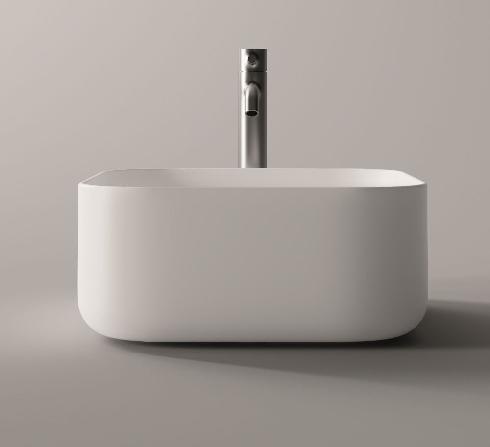 Alice Unica, накладная квадратная раковина 37х37х16,5h см, цвет белый глянцевый, артикул 32170101