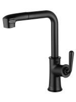 Смеситель для кухни с выдвижным изливом WONZON & WOGHAND, Черный матовый (WW-88439008A-MB)