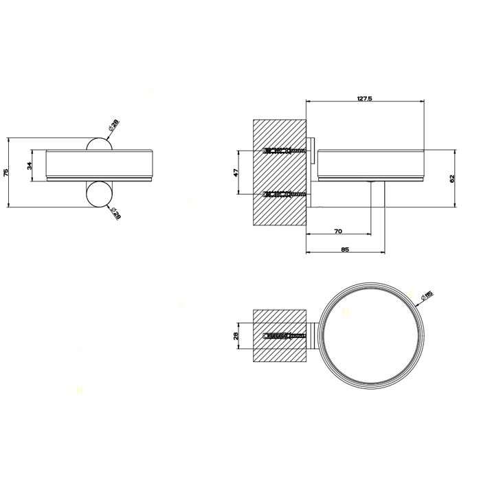 GESSI 316 Мыльница настенная, цвет: черный/steel brushed GESSI 316 Мыльница настенная, цвет: черный/steel brushed