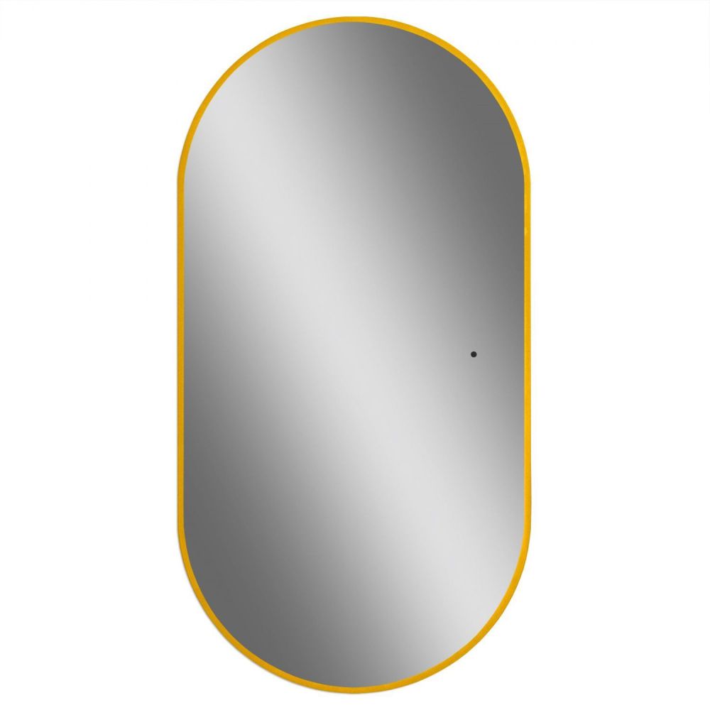 Зеркало с подсветкой ART&MAX Torino AM-Tor-550-1050-DS-Gold, артикул AM-Tor-550-1050-DS-Gold