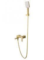 Смеситель для ванны с душем WONZON & WOGHAND CUBE 2.0, Брашированное золото (WW-88037068-BG)