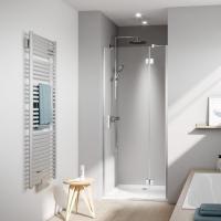 Kermi LIGA  Дверь в нишу  c непод.сегментом  LI SFR 900x2000,  глянцевое серебро+прозрачное стекло с Kermiclean Kermi LIGA  Дверь в нишу  c непод.сегментом  LI SFR 900x2000,  глянцевое серебро+прозрачное стекло с Kermiclean