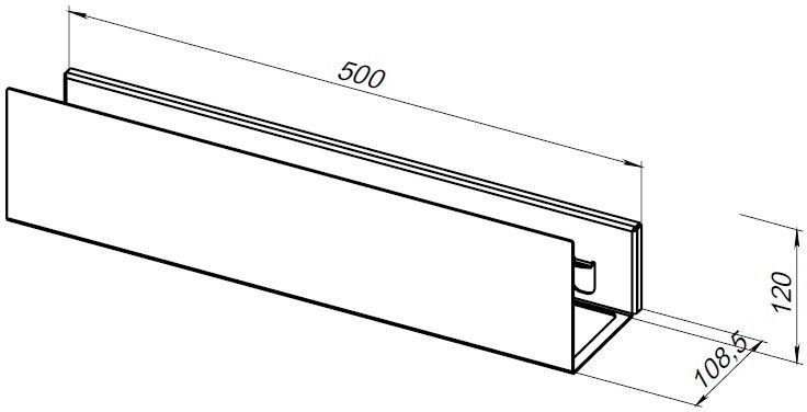 Полка Aquanet Магнум 50x12 черная матовая, с крючками Полка Aquanet Магнум 50x12 черная матовая, с крючками