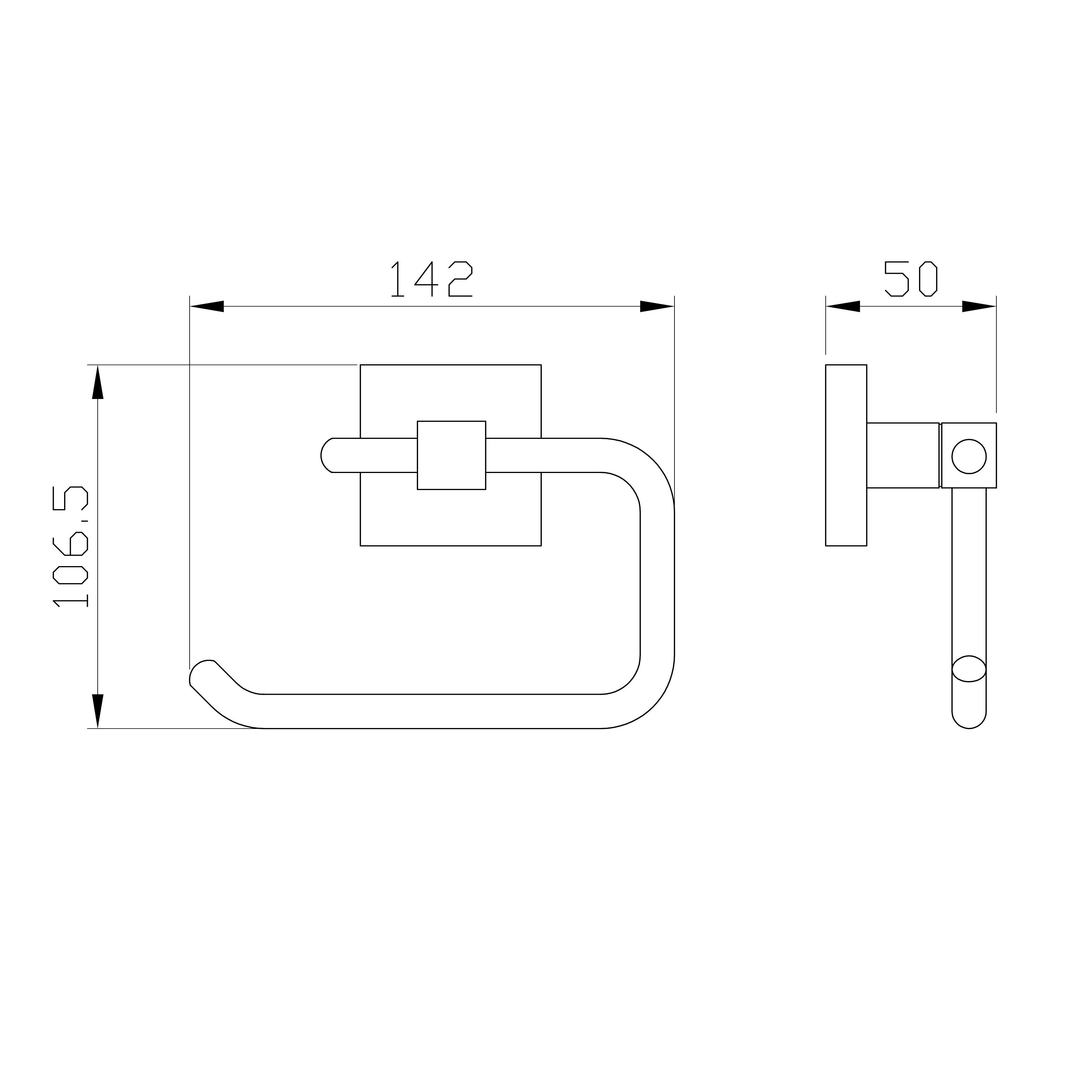 Держатель для туалетной бумаги без крышки WONZON & WOGHAND POLO, Хром (WW-8916)