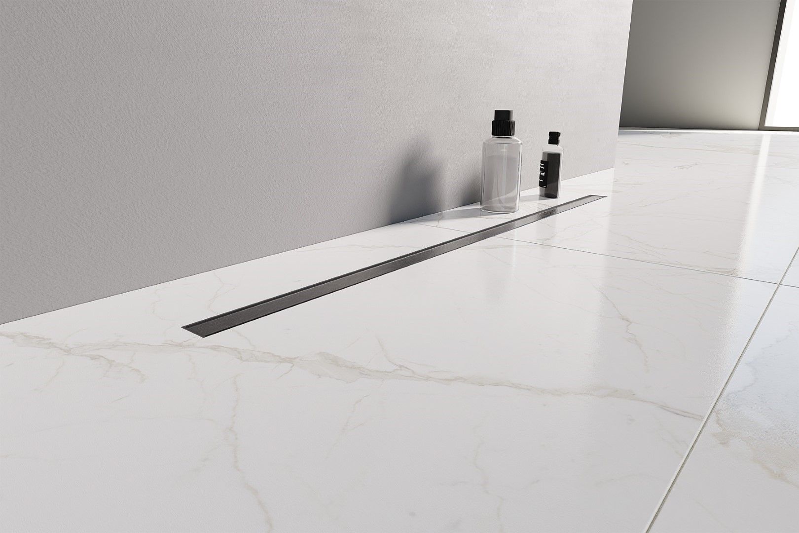 Душевой трап NEW TRENDY GUNMETAL BRUSHED 60 см OL-0091 (оружейная сталь)