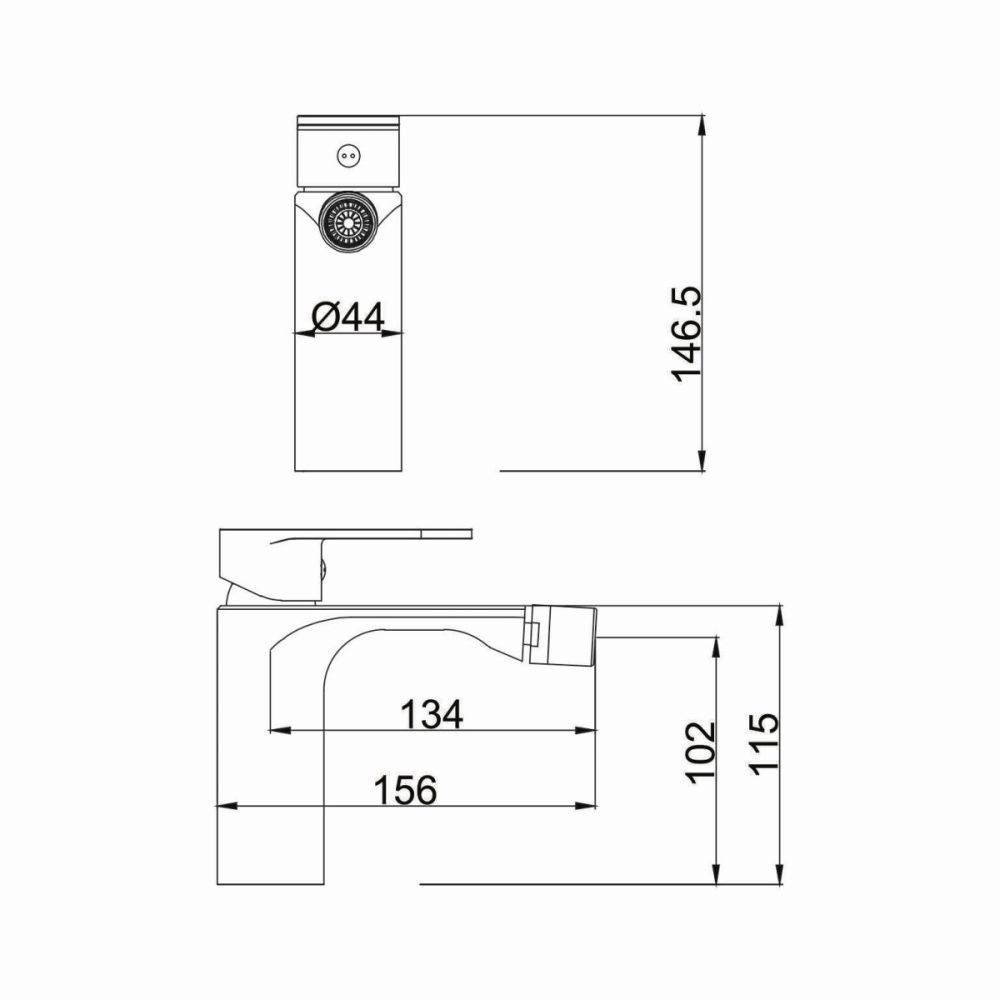 Смеситель для биде FASHUN A5085, хром