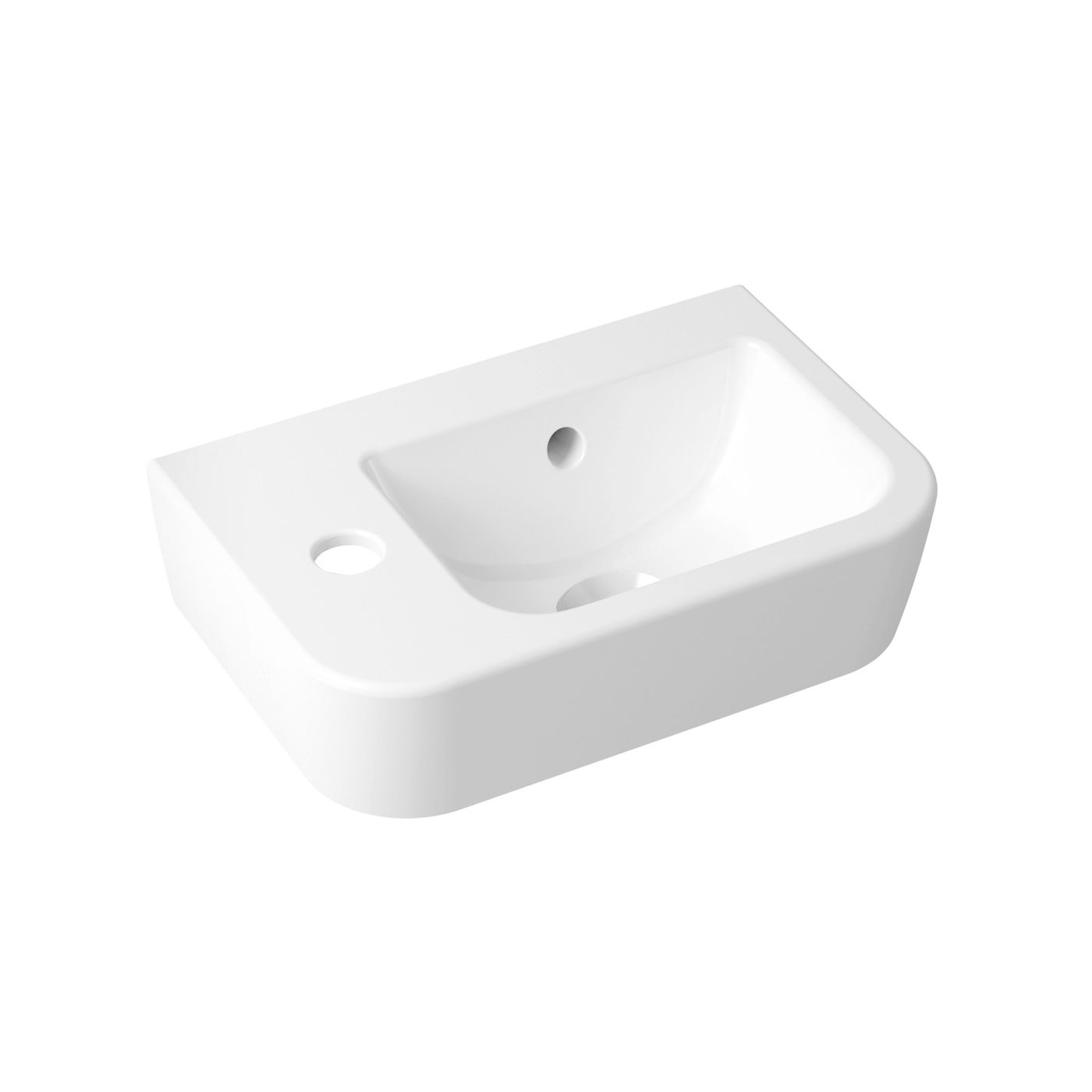 Комплект 3 в 1 Lavinia Boho One 21510470, подвесная фарфоровая раковина 37 см, смеситель, пластиковый сифон