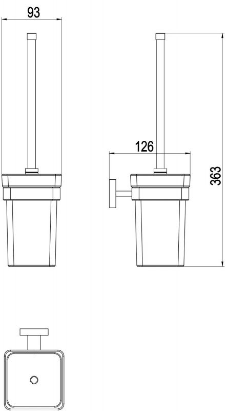 Ершик для унитаза Timo Selene 17061/17 Золото матовое, артикул 17061/17