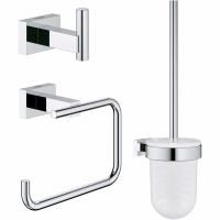 Набор аксессуаров GROHE Essentials Cube (3 предмета), хром (40757001) Набор аксессуаров GROHE Essentials Cube (3 предмета), хром (40757001)