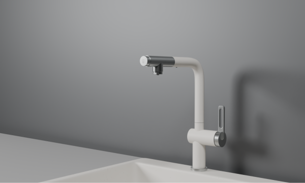 Смеситель для кухни GRANULA с выдвижным изливом и подключением к фильтру (8169, АРКТИК (БЕЛЫЙ))