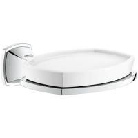 Мыльница керамическая GROHE Grandera с держателем, хром (40628000) Мыльница керамическая GROHE Grandera с держателем, хром (40628000)