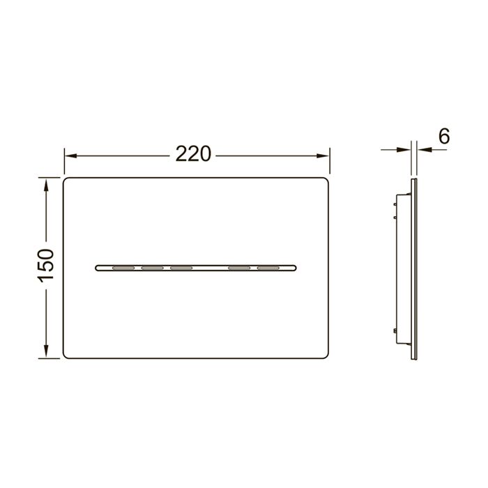 TECEsolid. Панель смыва бесконтактная, 12 В, хром глянцевый