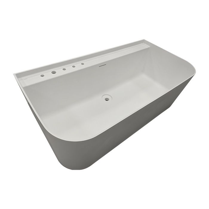 Ванна, Laufen, Sonar, ширина, мм-1600, глубина, мм-815, тип установки-пристенный, материал-Marbond, с полочкой для смесителя, с интегрированным переливом, с сифоном click-clack с белой крышкой из материала Sentec, цвет-белый