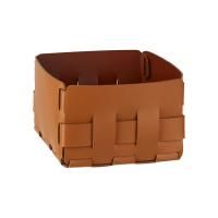 Colombo Adj Корзинка Mini Bottega, 19x19H13 см, цвет: коньяк/бордо Colombo Adj Корзинка Mini Bottega, 19x19H13 см, цвет: коньяк/бордо