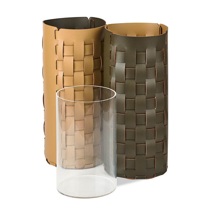 ADJ Зонтница с ведром А2033 Bottega, D22xH51 см., цвет: горчичный/оливковый