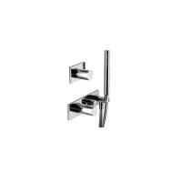 Fantini Milano Встраиваемый термостат для душа на 2 источника, 3/4'', (наружняя часть), цвет: матовая натуральная сталь