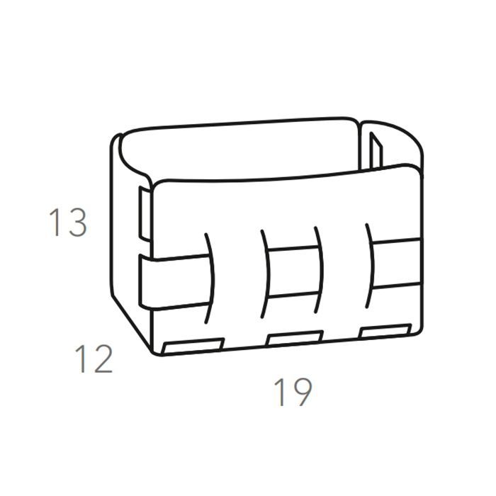 ADJ Корзинка Mini Bottega, 12x19xH13 см., цвет: капучино/шоколад