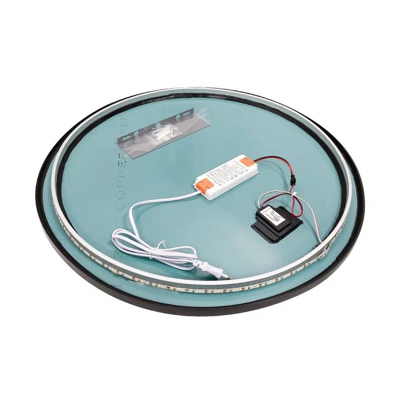 Зеркало с подсветкой LED Fixsen FX-1070F круглое 70х70 см, графит, артикул FX-1070F