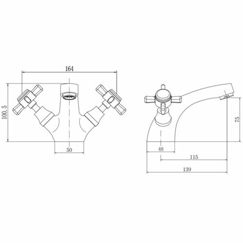 Смеситель для раковины FASHUN A1024, хром