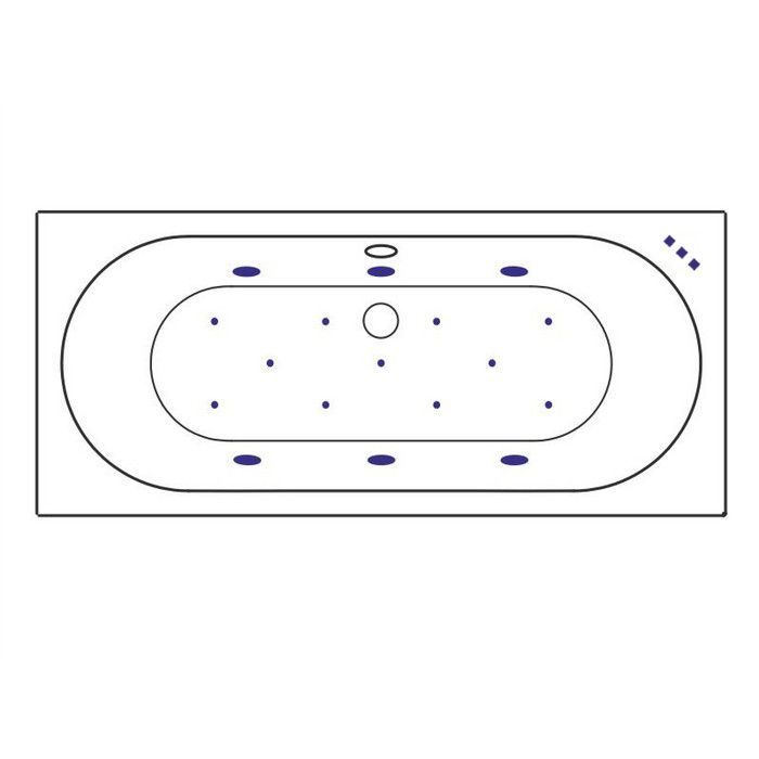 Ванна EXCELLENT Oceana 170x75 "RELAX" (хром)