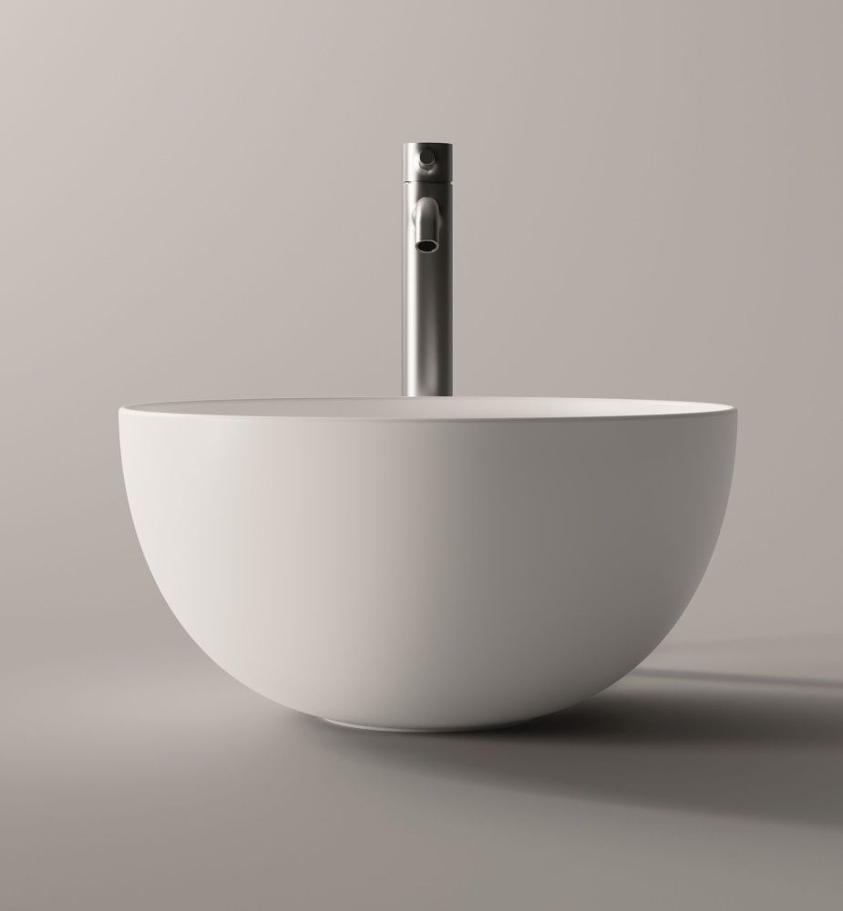 Alice Unica, накладная круглая раковина Ø40х20h см, цвет белый глянцевый, артикул 32180101