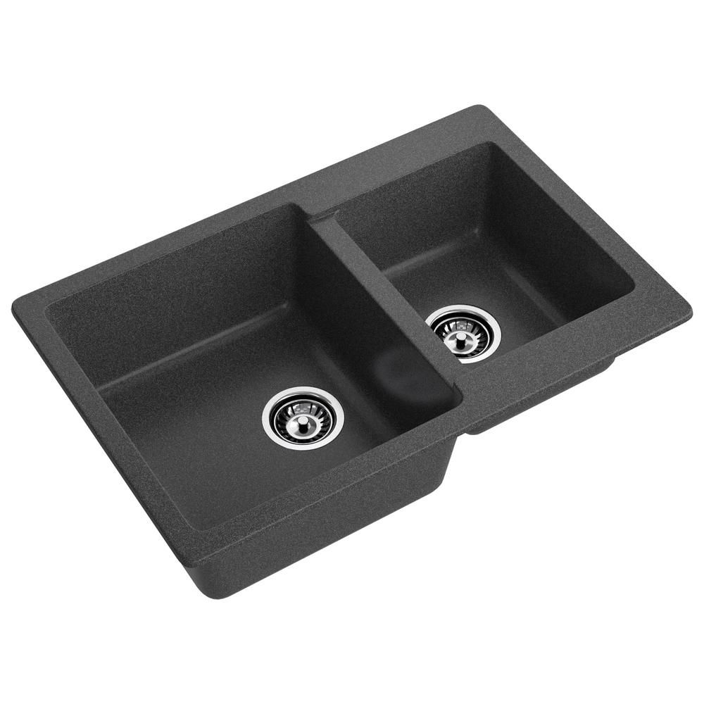 Кухонная мойка GranFest PRACTIK 780K, графит, артикул P-780K графит