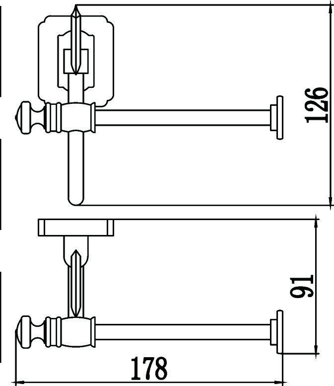 Держатель для туалетной бумаги Savol S-006452, бронза, артикул S-006452