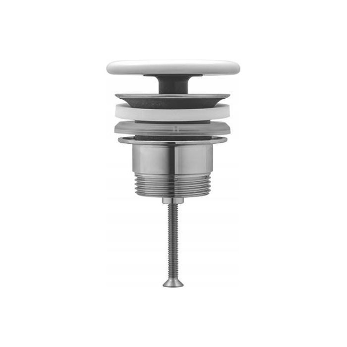Донный клапан, Duravit, для раковин без перелива, G 1 1/4", форма крышки-круглая, диаметр крышки, мм-72, материал крышки-керамика, цвет крышки-белый, артикул 0050750000