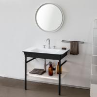 Agape Novecento XL Консоль под раковину с полкой 85.2x49.7x72.7 см, цвет: матовый темный серый Agape Novecento XL Консоль под раковину с полкой 85.2x49.7x72.7 см, цвет: матовый темный серый