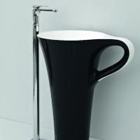 Artceram CUP  Раковина напольная отдельностоящая  70х50хh85 см, без отв под смеситель, без слив перелива,  цвет черно-белый