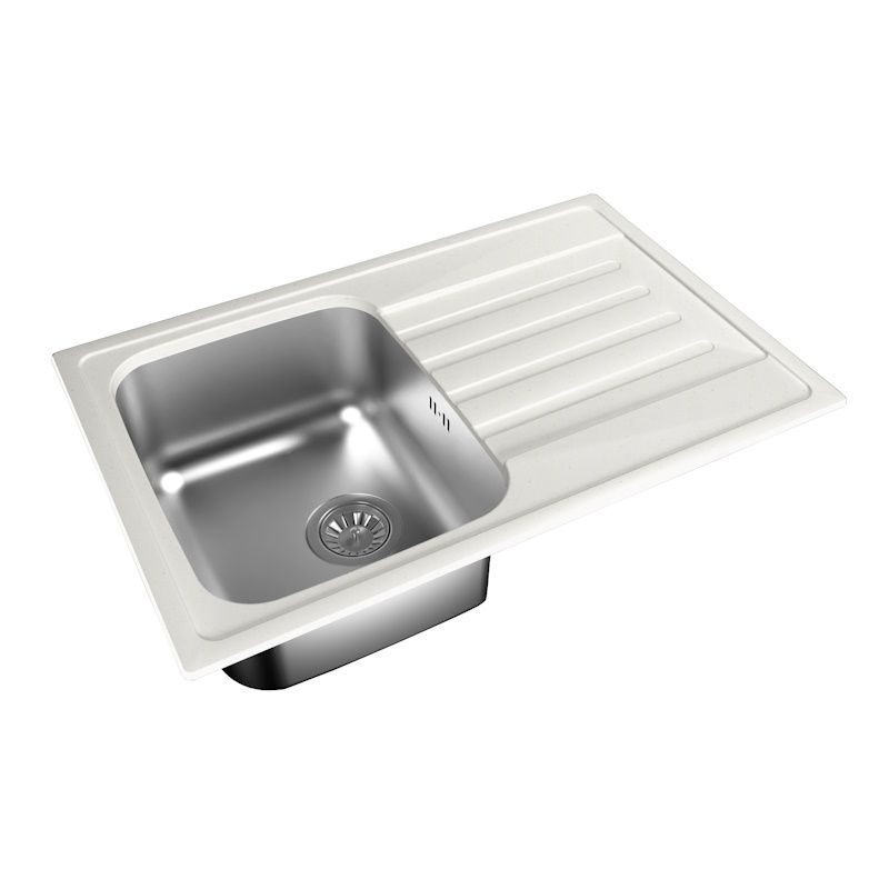 Кухонная мойка Dr. Gans ДУЭТ 26.120.B0760.401, белый, артикул 26.120.B0760.401