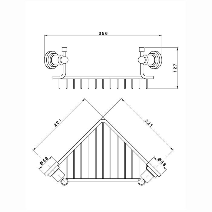 Nicolazzi Monte Croce Мыльница двойная угловая подвесная, цвет: хром