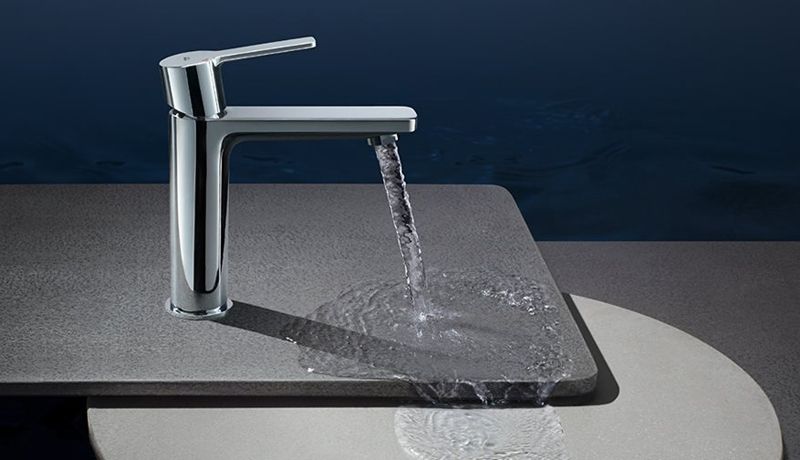 Смеситель для раковины  GROHE LINEARE 23106001 (хром, L-12,8 H-12), шт