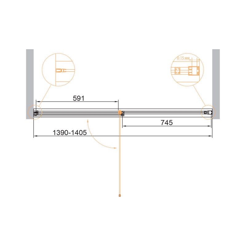 Душевая дверь CEZARES URBAN-B-12