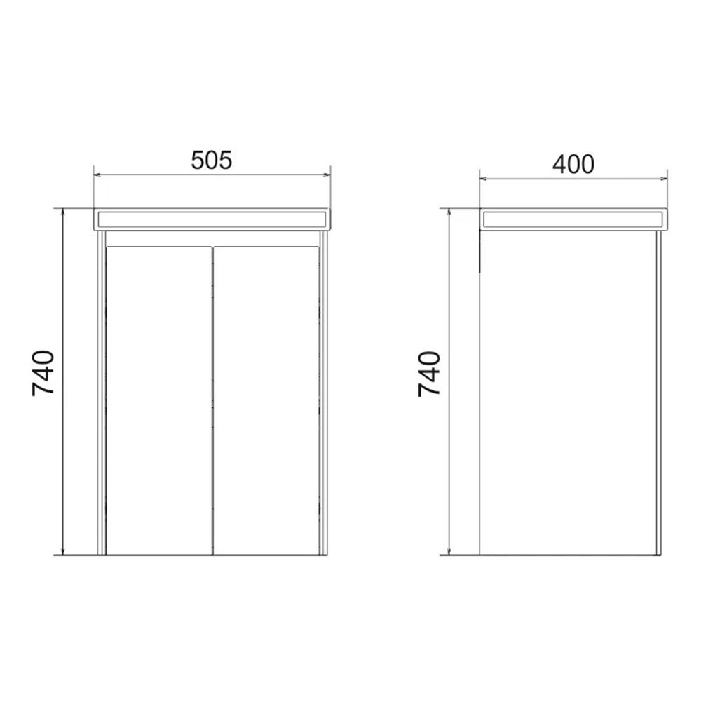 Тумба под раковину подвесная Velvex Klaufs tp.KLA.COM.50.2D, 50 см, артикул tp.KLA.COM.50.2D