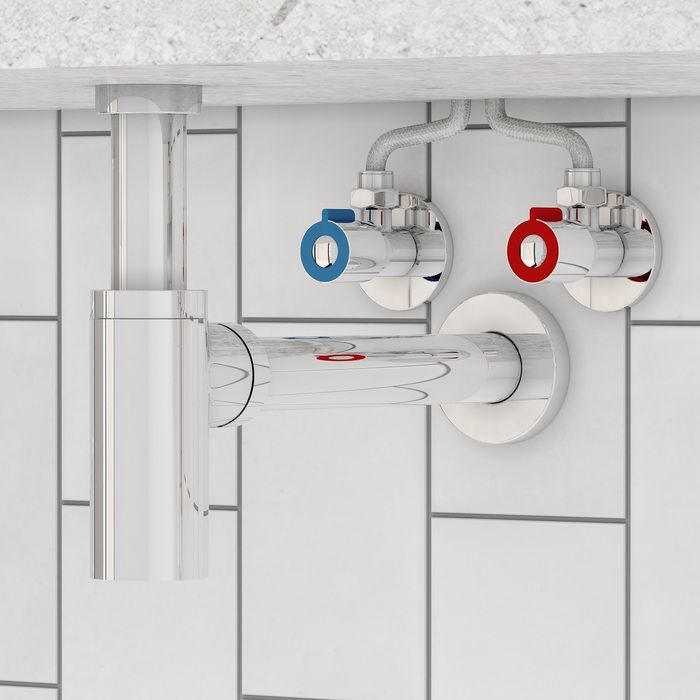 Кран угловой IDDIS Optima Home с отражателем, 1/2; 1/2, кран-букса, нержавеющая сталь, 2 шт (910S0Z5C2CZ), артикул 910S0Z5C2CZ