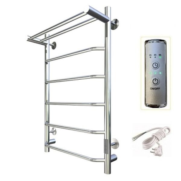 Полотенцесушитель электрический с полочкой (лесенка) Тругор Пэк сп 6 П 80х40 см