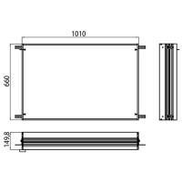 Emco Asis prestige Встраиваемая монтажная рама для зеркального шкафа 1015х147хh665мм