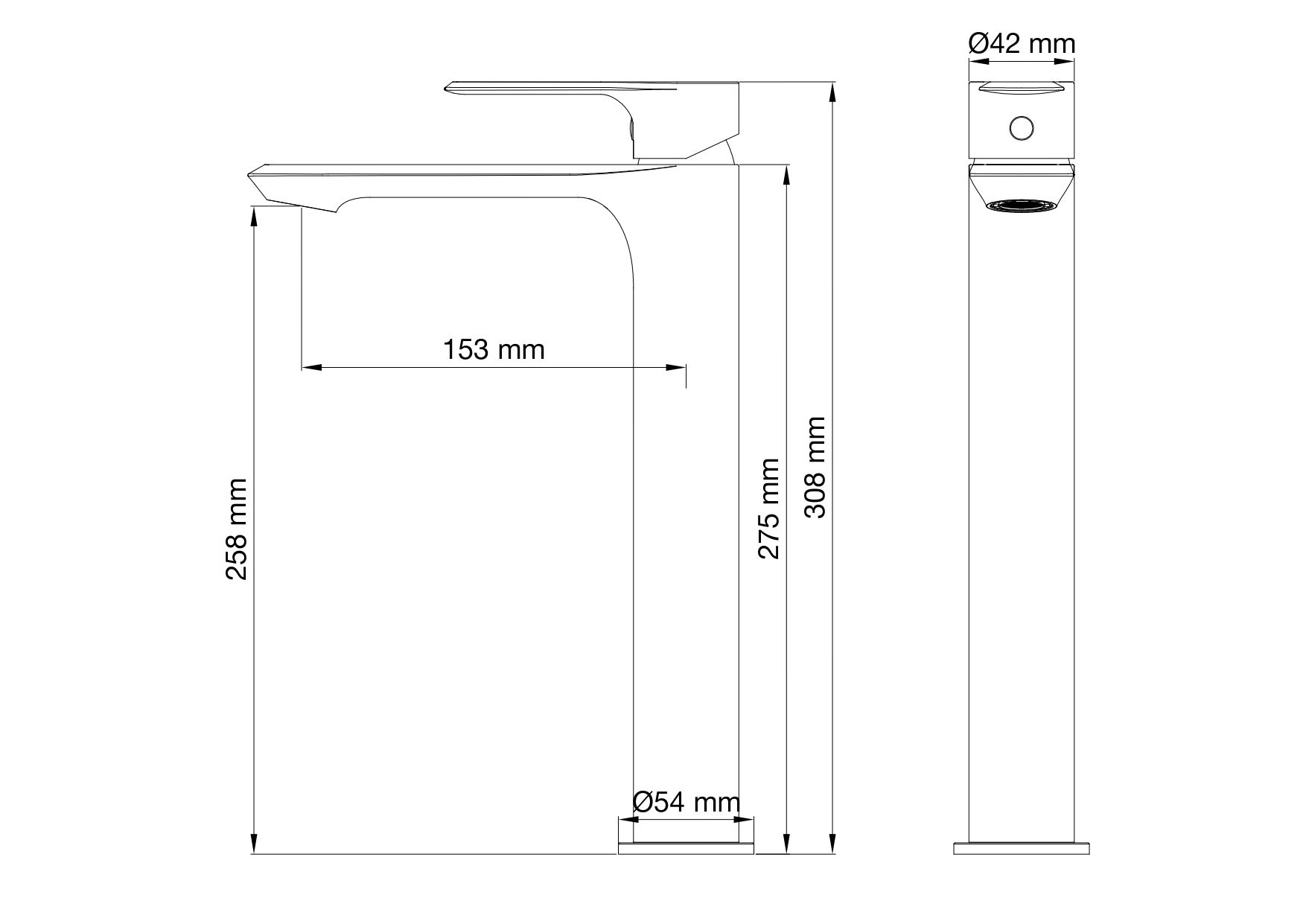 Смеситель для раковины высокий Wonzon & Woghand, Хром (WW-88019079-CR) Смеситель для раковины высокий Wonzon & Woghand, Хром (WW-88019079-CR)
