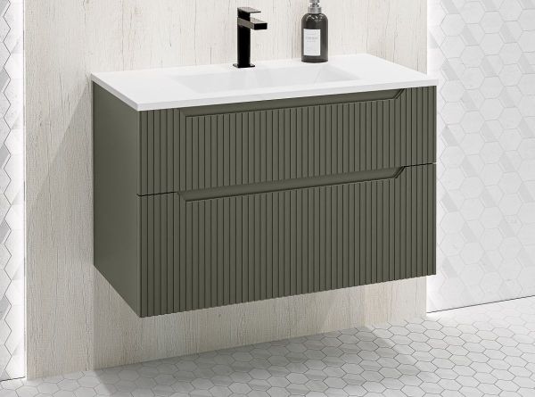 IBX FORTUNA, тумба под раковину 80 см, 2 ящика, цвет терра матовый лак