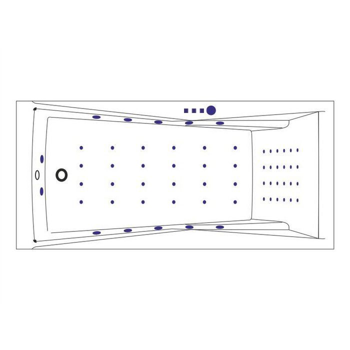 Ванна EXCELLENT Palace 180x80 "NANO" (хром)