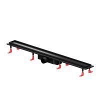W02SC-U11-090-04BM PrimeFlow Трап для душа линейный универс затвор Tile 90см цвет черн мат W02SC-U11-090-04BM PrimeFlow Трап для душа линейный универс затвор Tile 90см цвет черн мат
