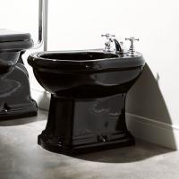 KERASAN Retro Биде напольное с 1 отв. под смеситель, цвет черный глянец