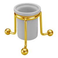 CISAL Arcana Стакан настольный керамический, цвет белый/золото